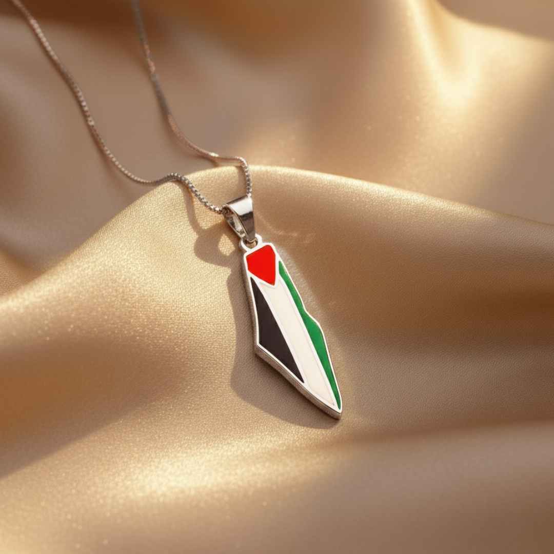Collier de carte de la fierté palestinienne Qamar