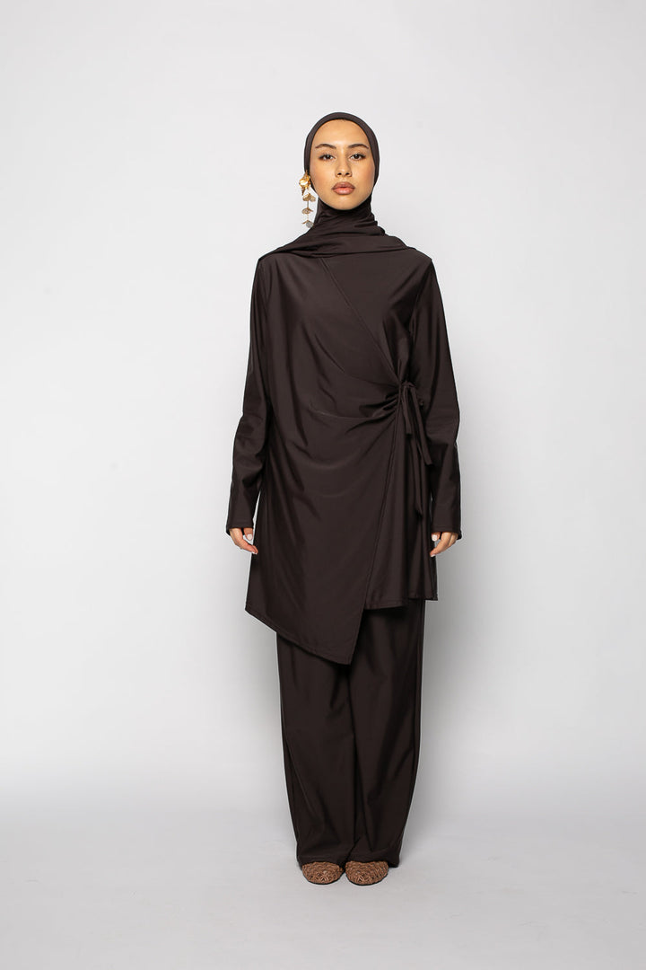 Burkini à nouer Signature Brown