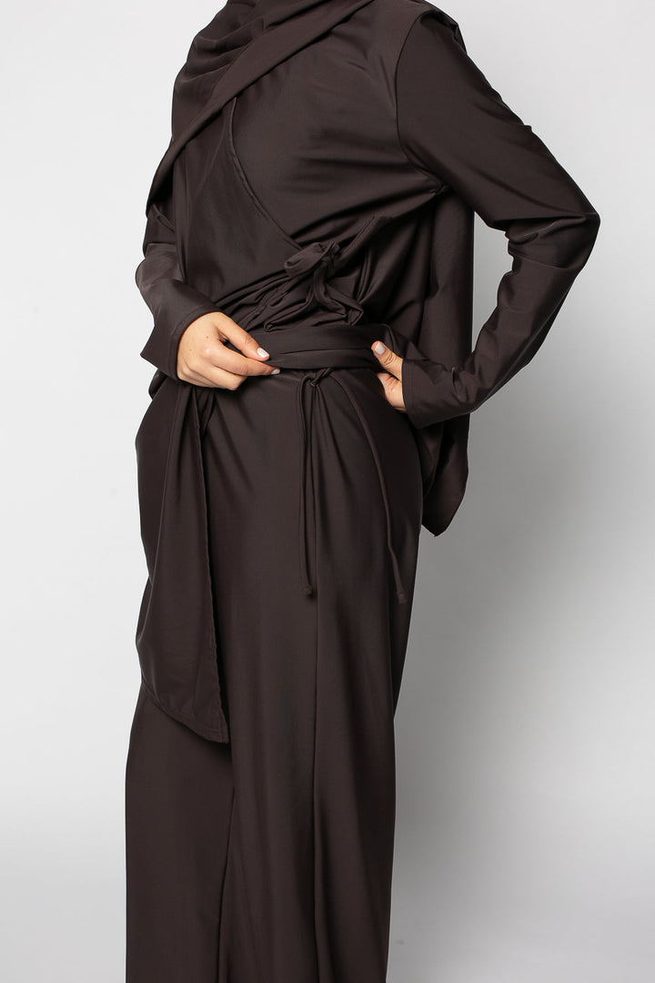 Burkini à nouer Signature Brown