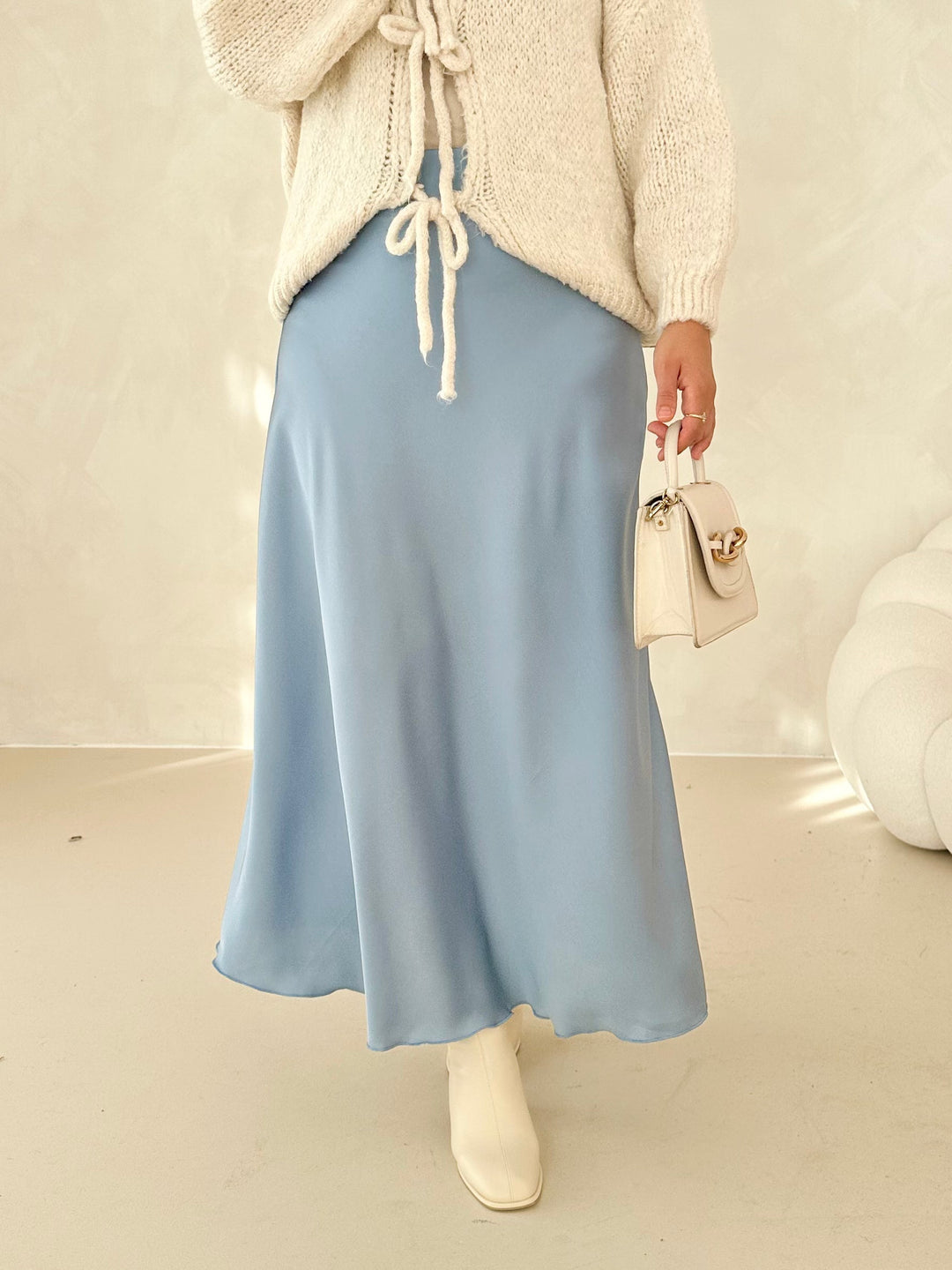 Jupe en satin Leya