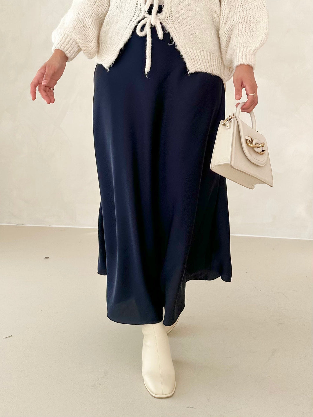 Jupe en satin Leya