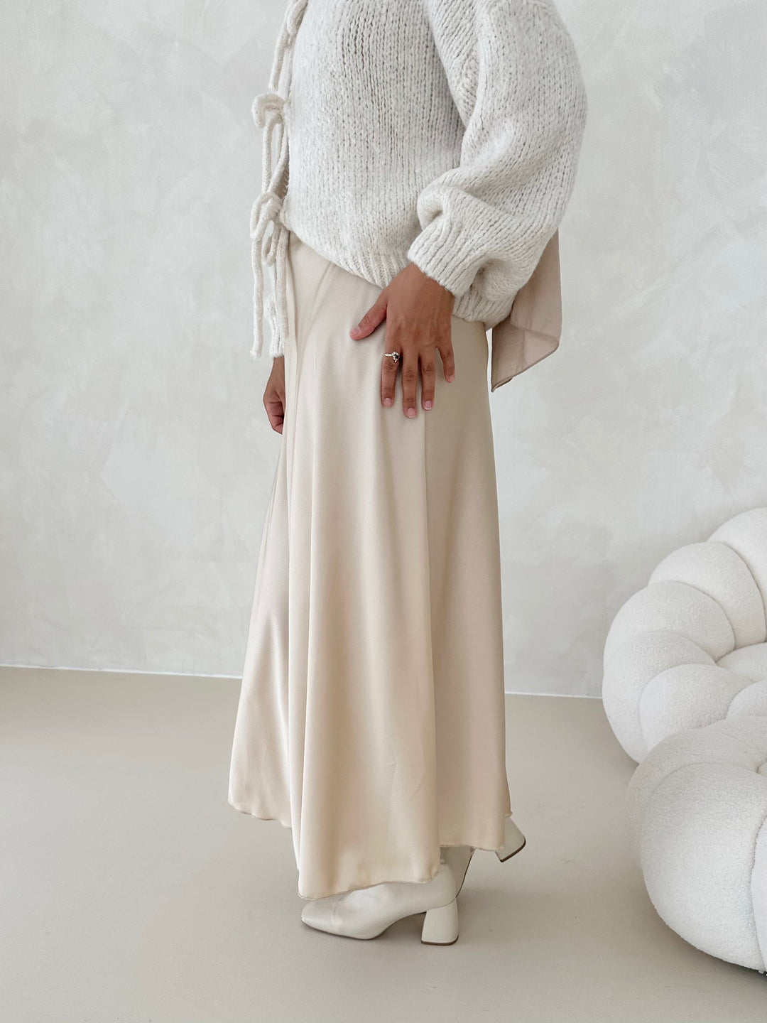 Jupe en satin Leya