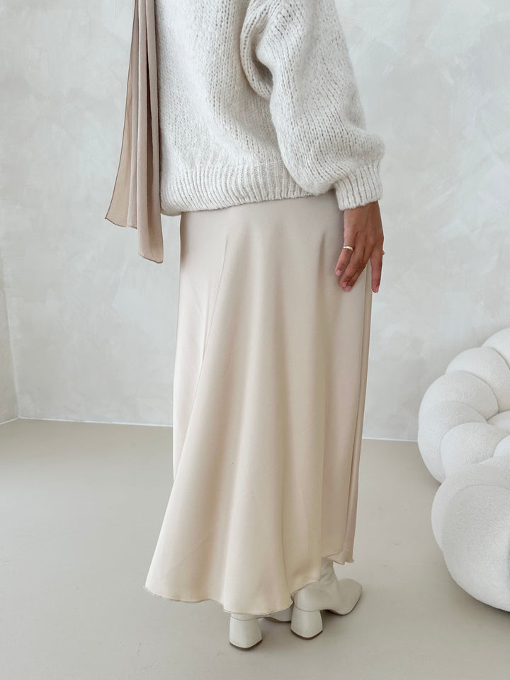Jupe en satin Leya