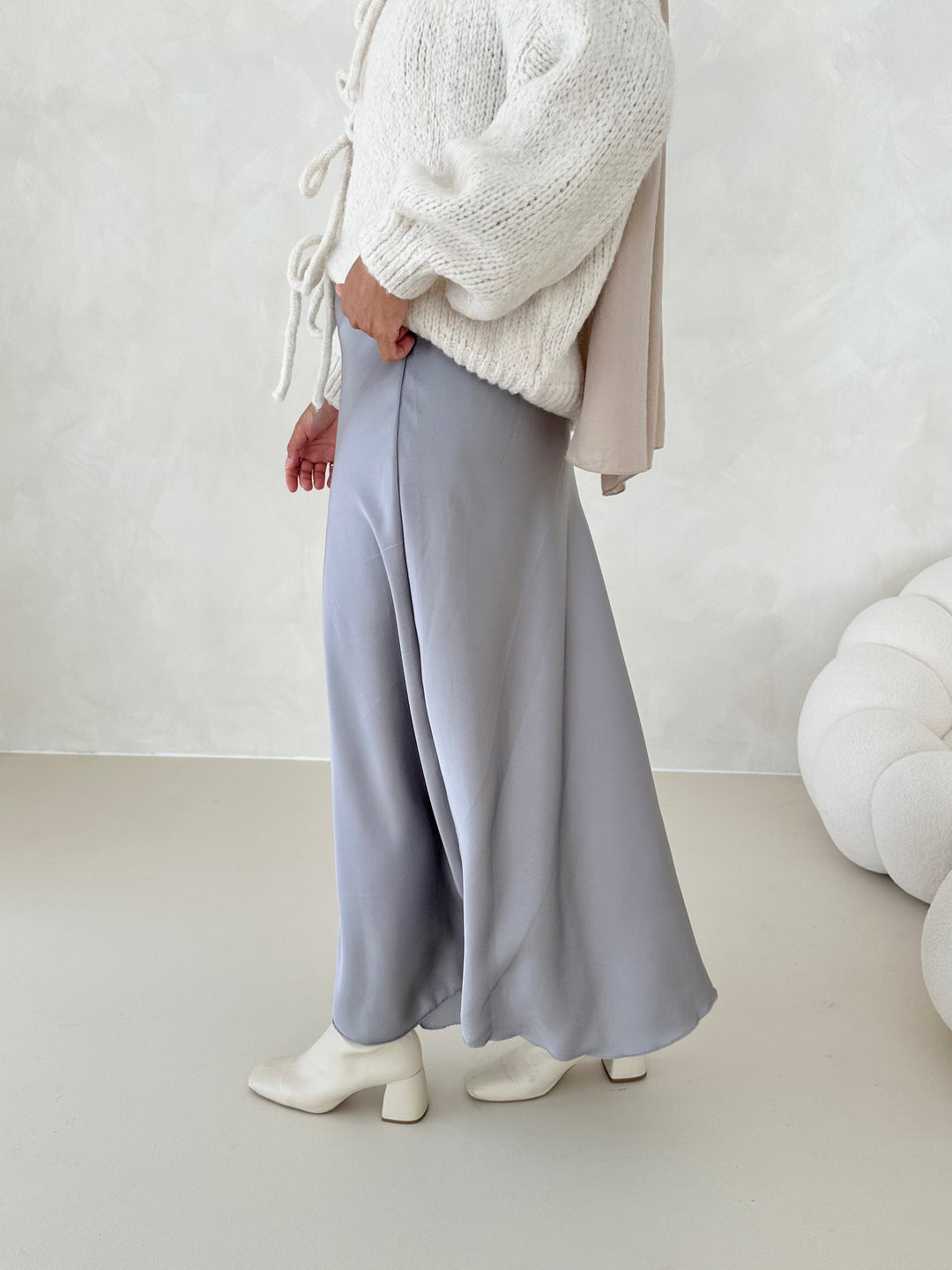 Jupe en satin Leya