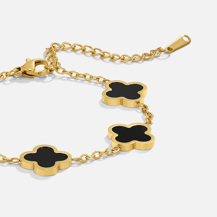 Bracelet trèfle noir